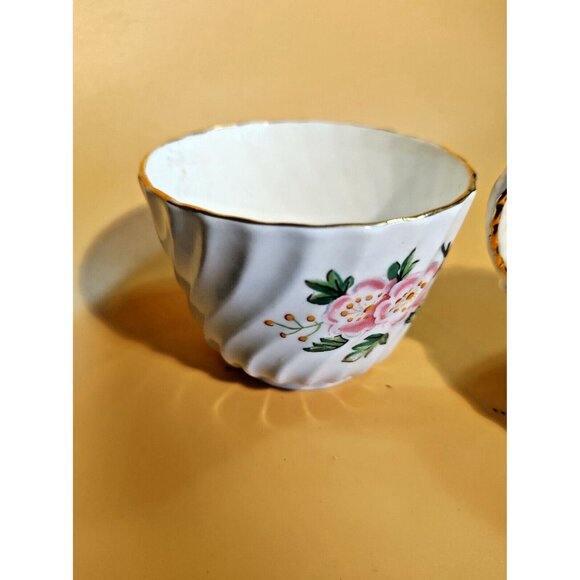 Antique Aynsley Cream & Sugar Set Floral Pattern C1293 - 1930's - Picture 4 of 16